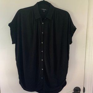 Madewell Central Drapey Shirt XXS Black 🖤